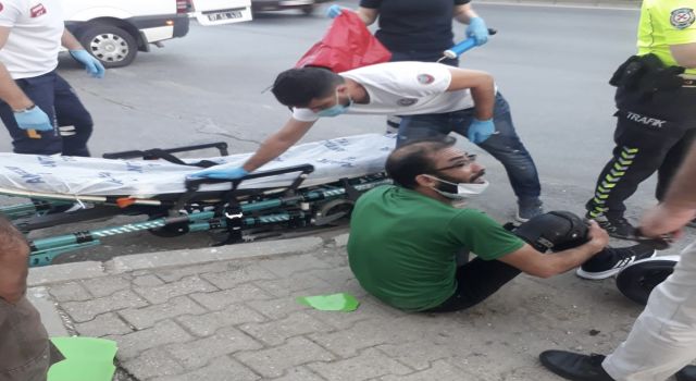Çevreyolu’nda kaza motosiklet sürücüsü yaralandı