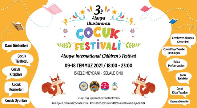 3.Alanya uluslararası çocuk festivali başlıyor