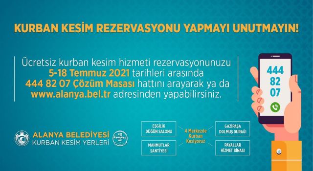 Kurban kesim randevusu almayı unutmayın