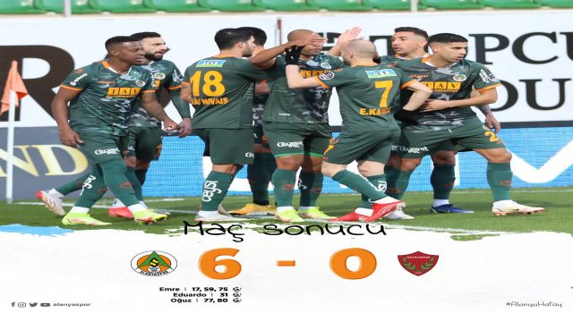 ALANYASPOR KENDİ EVİNDE 6 GOL ATTI