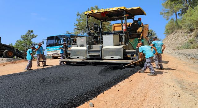 DİMÇAYI YOLU SICAK ASFALTLA KONFORLU HALE GELİYOR