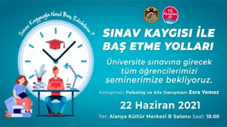 Alanya belediyesi sınava girecek öğrencilere seminer verecek