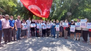 Cumhuriyet halk partililer Alara çayına hes yapılmasına tepki gösterdiler